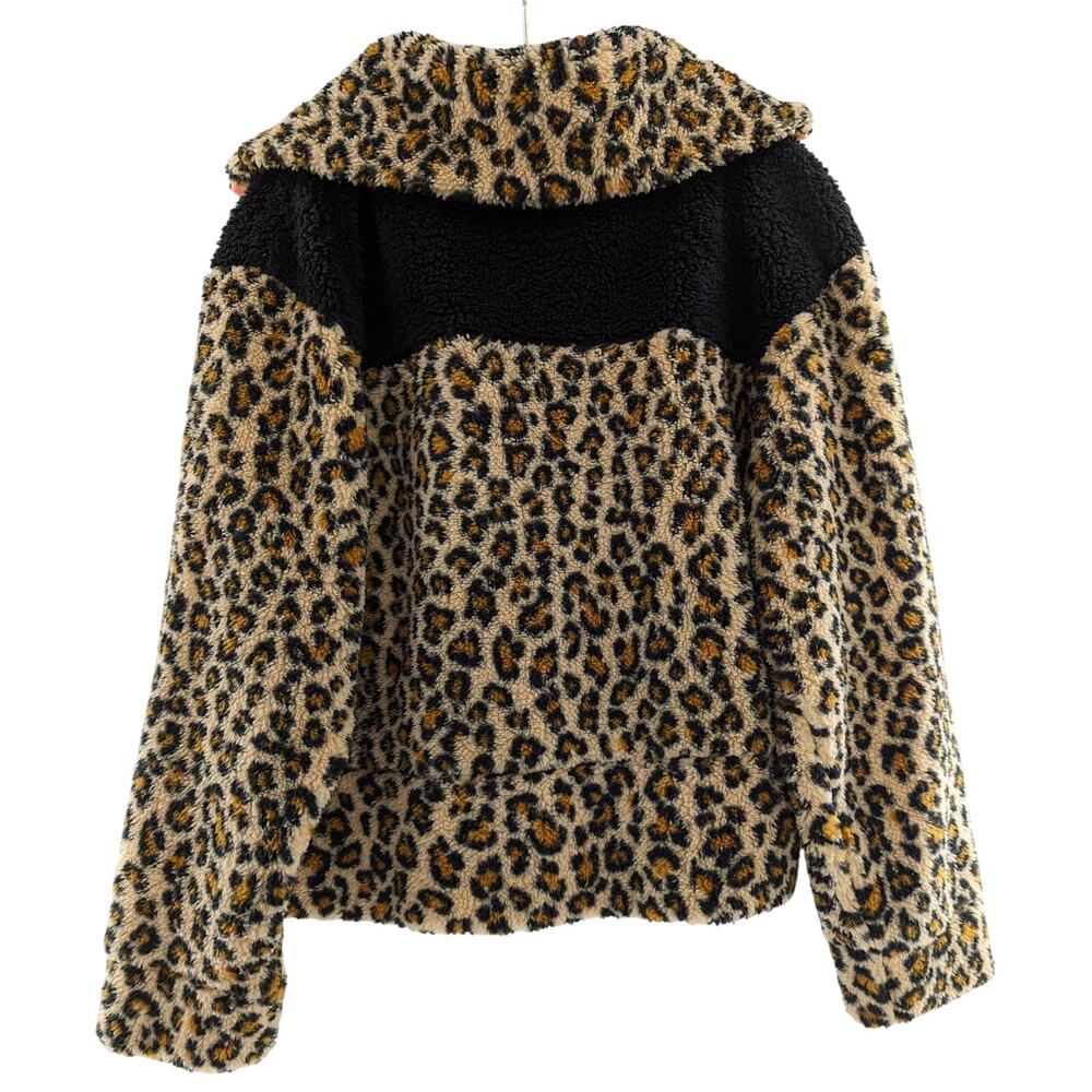 BP Nordstrom Leopard Print Sherpa Fleece Pullover - Picture 3 of 11